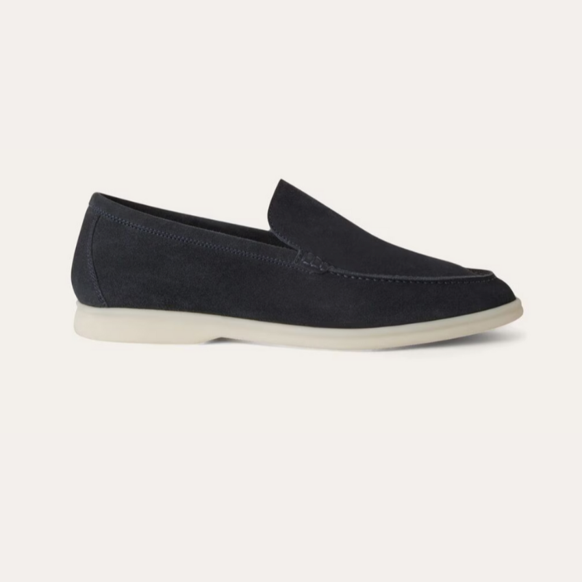 Refined Suede Loafers – Marineblauw
