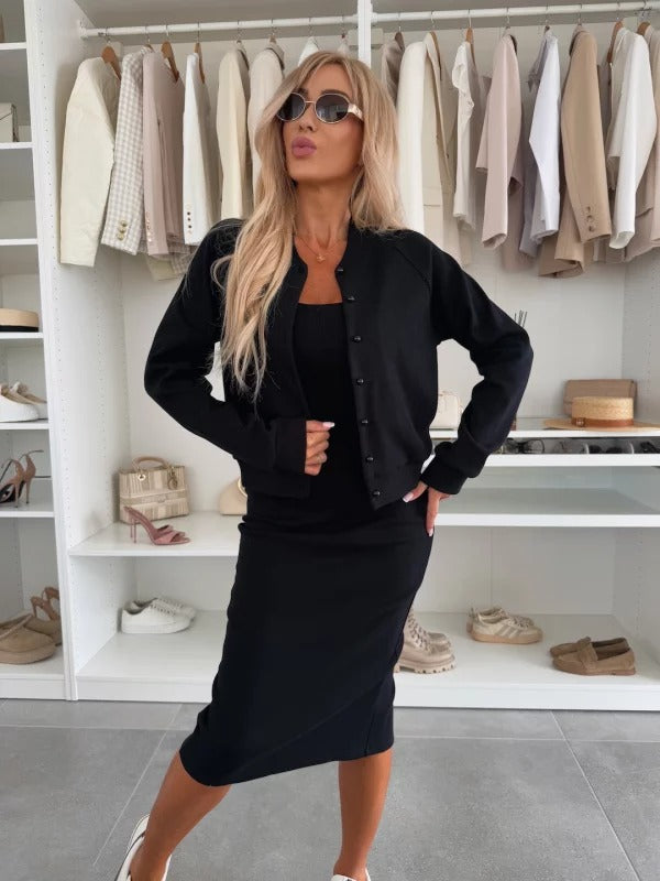 Conjunto Romy de Vestido y Cárdigan