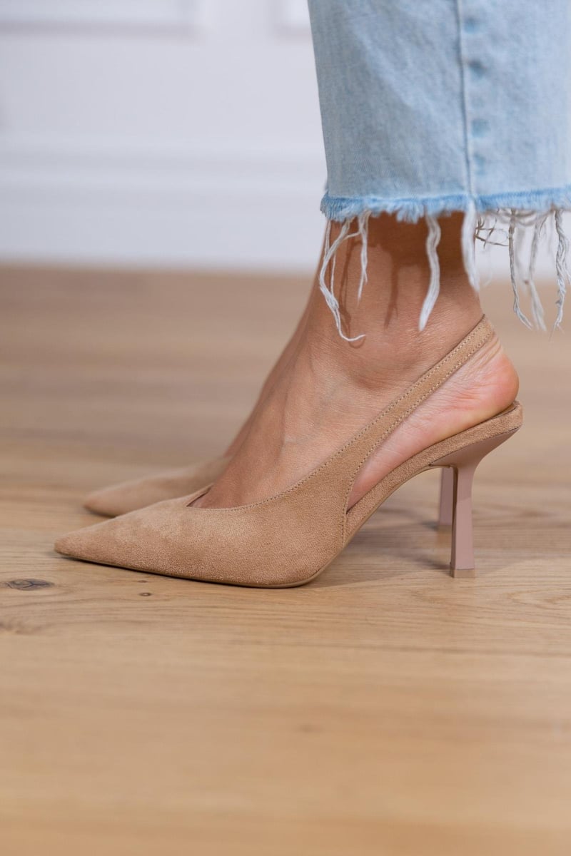 Marlena™ | Zapatos de tacón nude tipo slingback