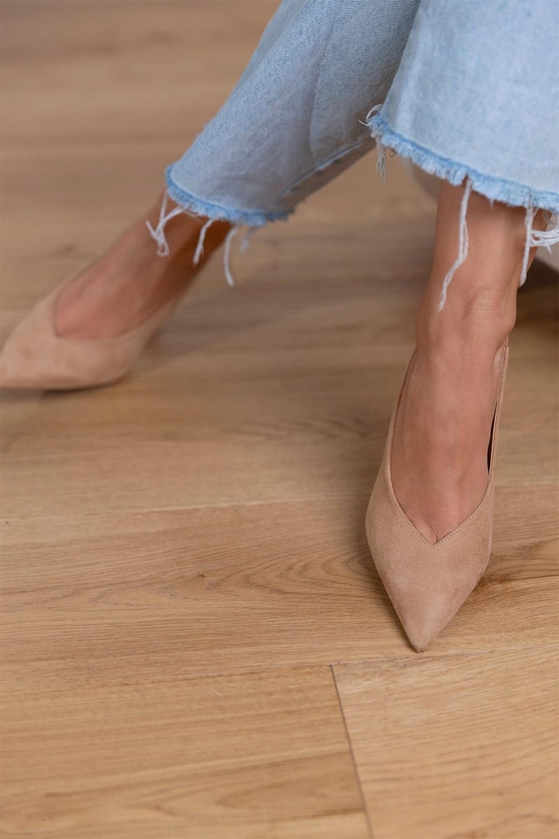 Marlena™ | Zapatos de tacón nude tipo slingback