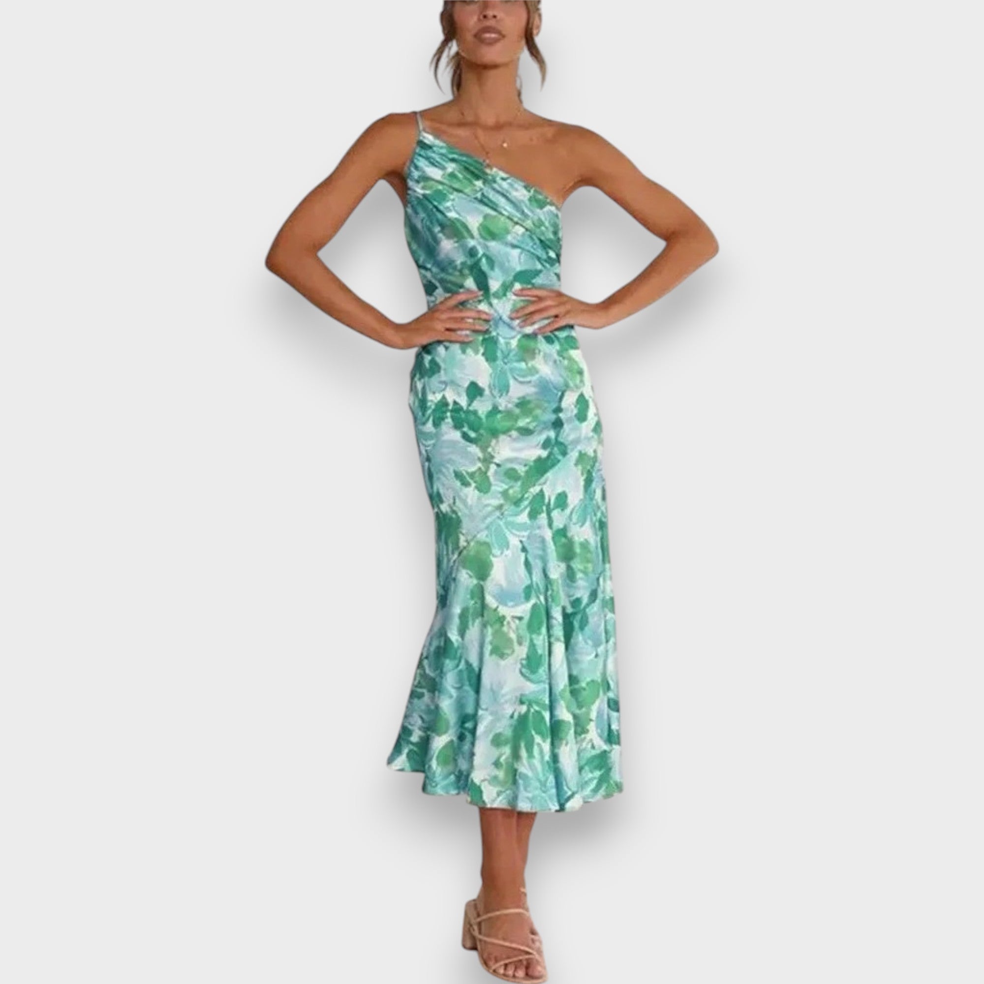 Sienna - Vestido Maxi de Estampado Floral Asimétrico para Mujeres