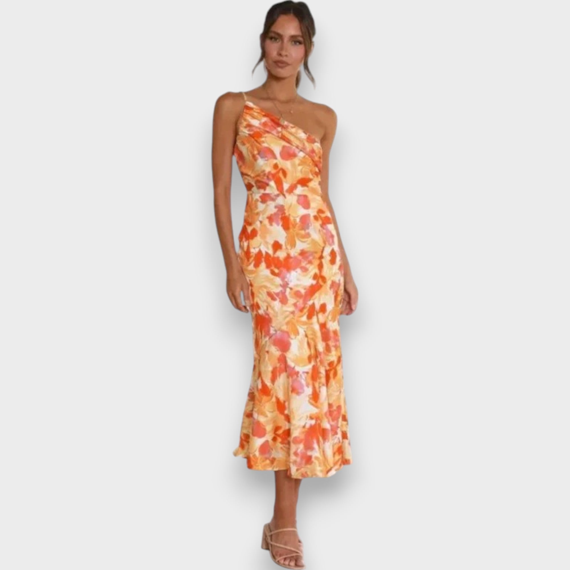 Sienna - Vestido Maxi de Estampado Floral Asimétrico para Mujeres