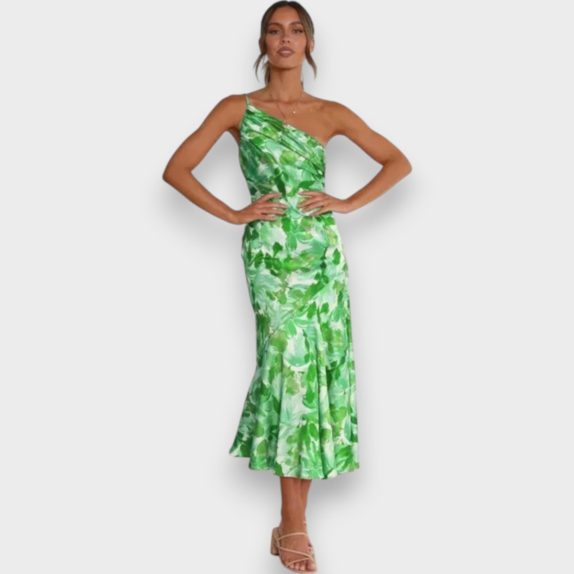 Sienna - Vestido Maxi de Estampado Floral Asimétrico para Mujeres