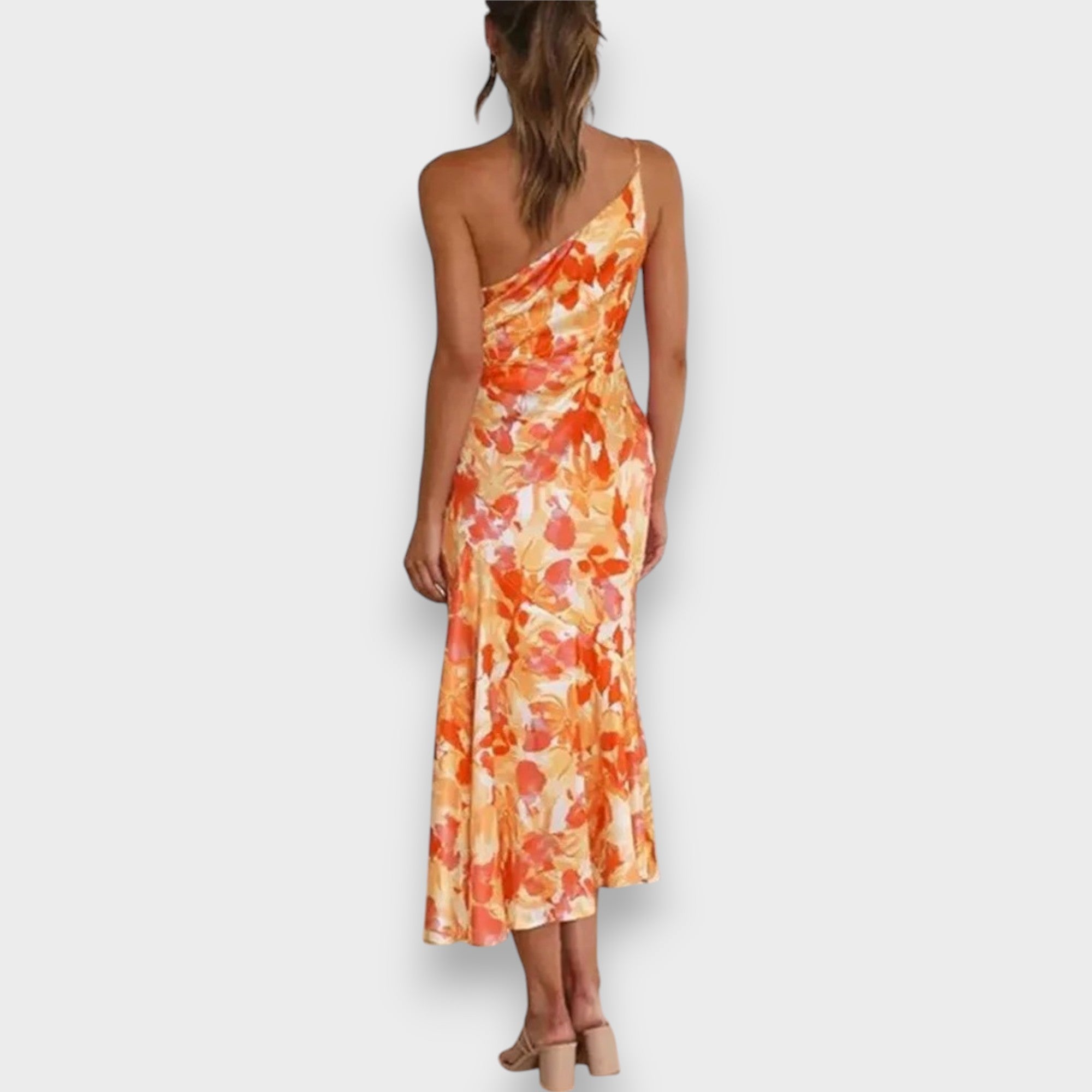 Sienna - Vestido Maxi de Estampado Floral Asimétrico para Mujeres
