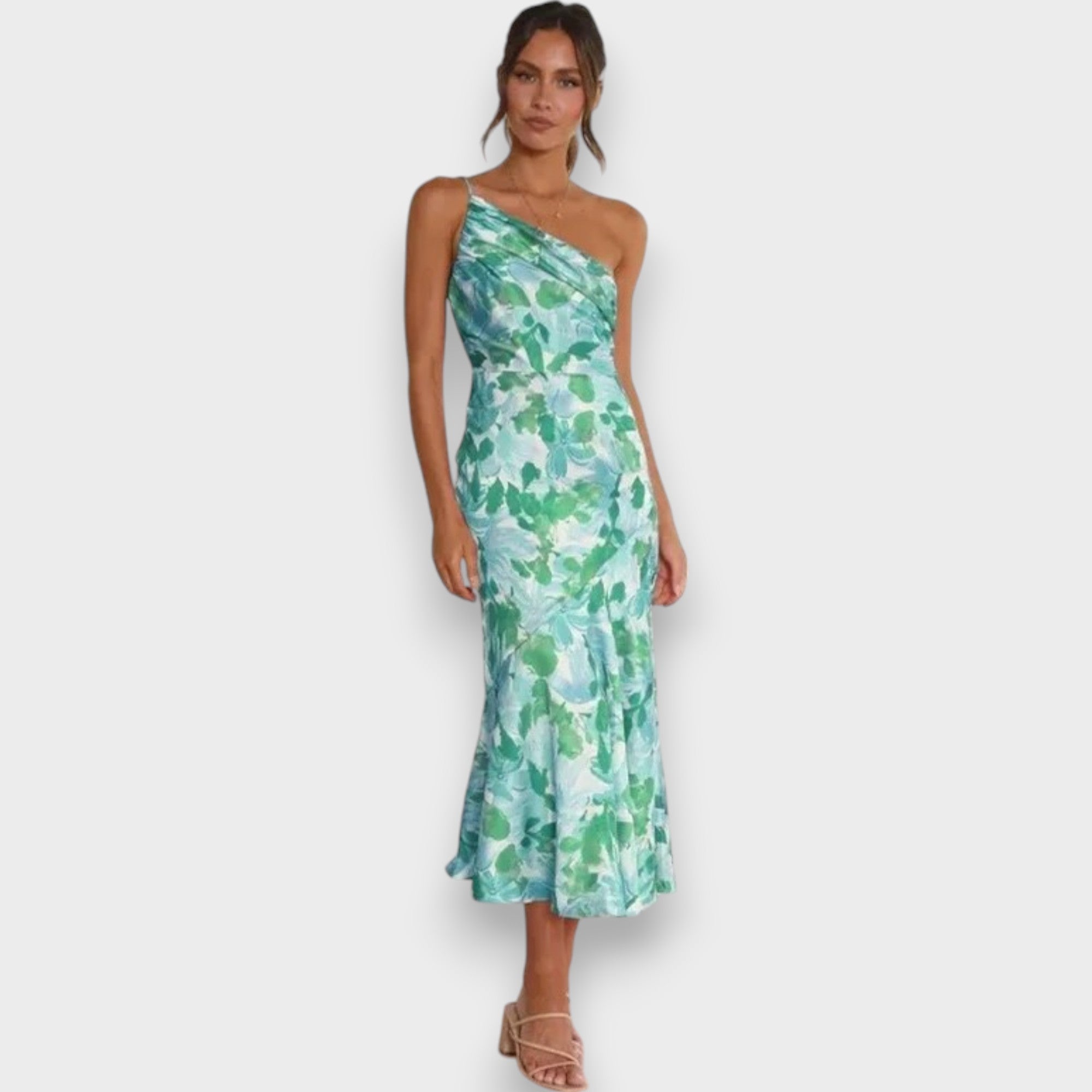Sienna - Vestido Maxi de Estampado Floral Asimétrico para Mujeres
