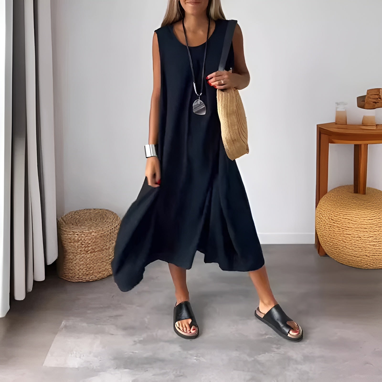 Fabienne | Vestido Casual de Verano con Detalle de Bolsillo