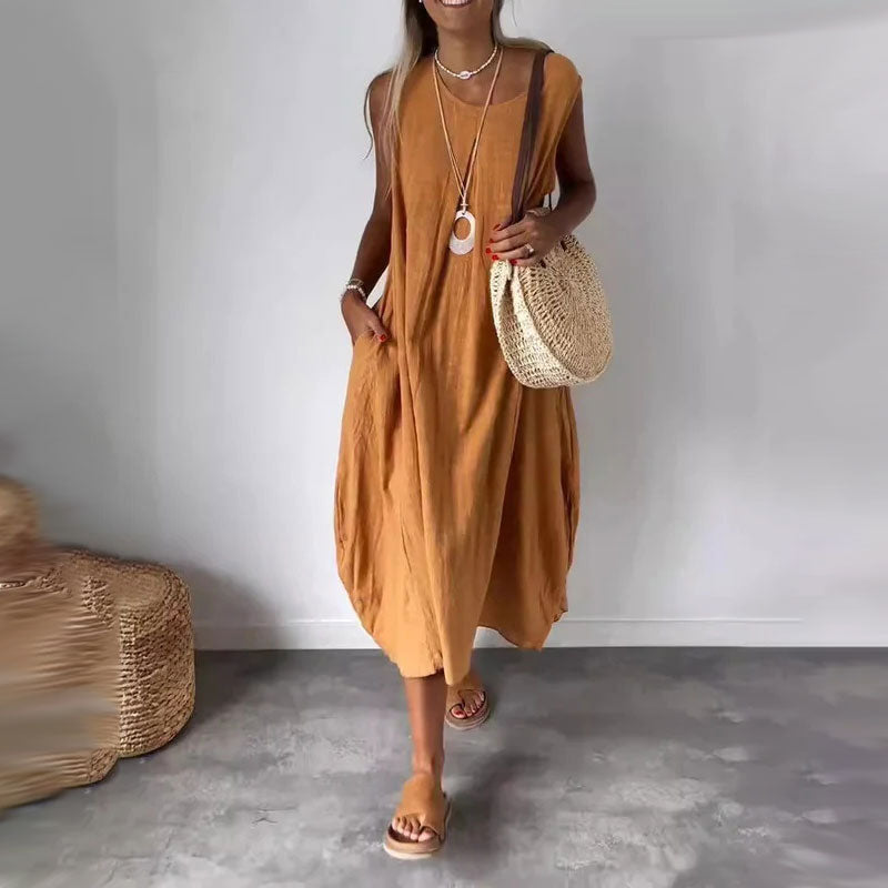 Fabienne | Vestido Casual de Verano con Detalle de Bolsillo