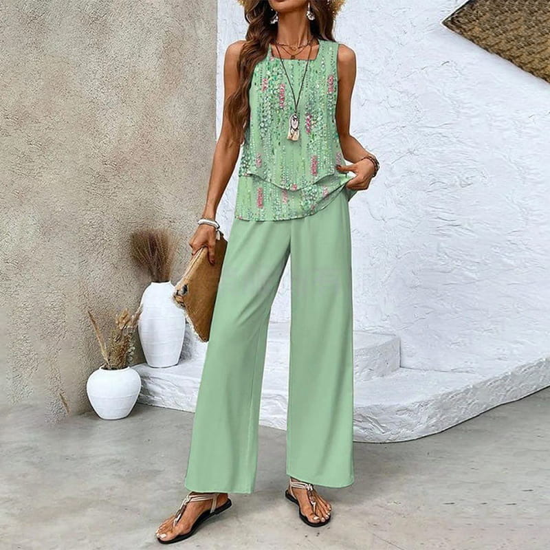 Claire | Conjunto de 2 piezas con hojas