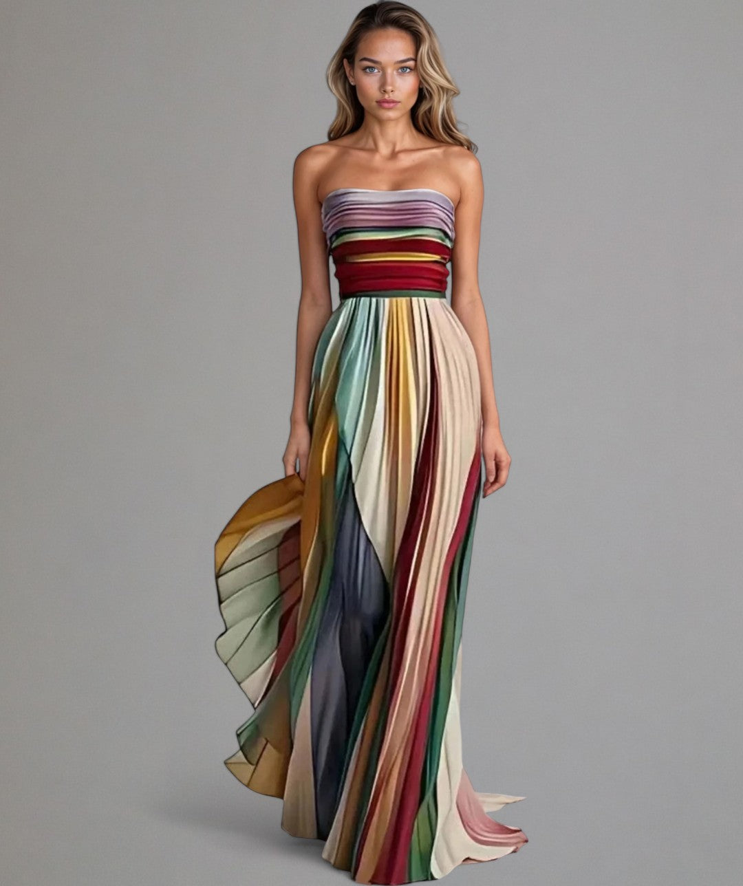 Elinas™ | Vestido Sin Mangas Colorido, Energético y Elegante