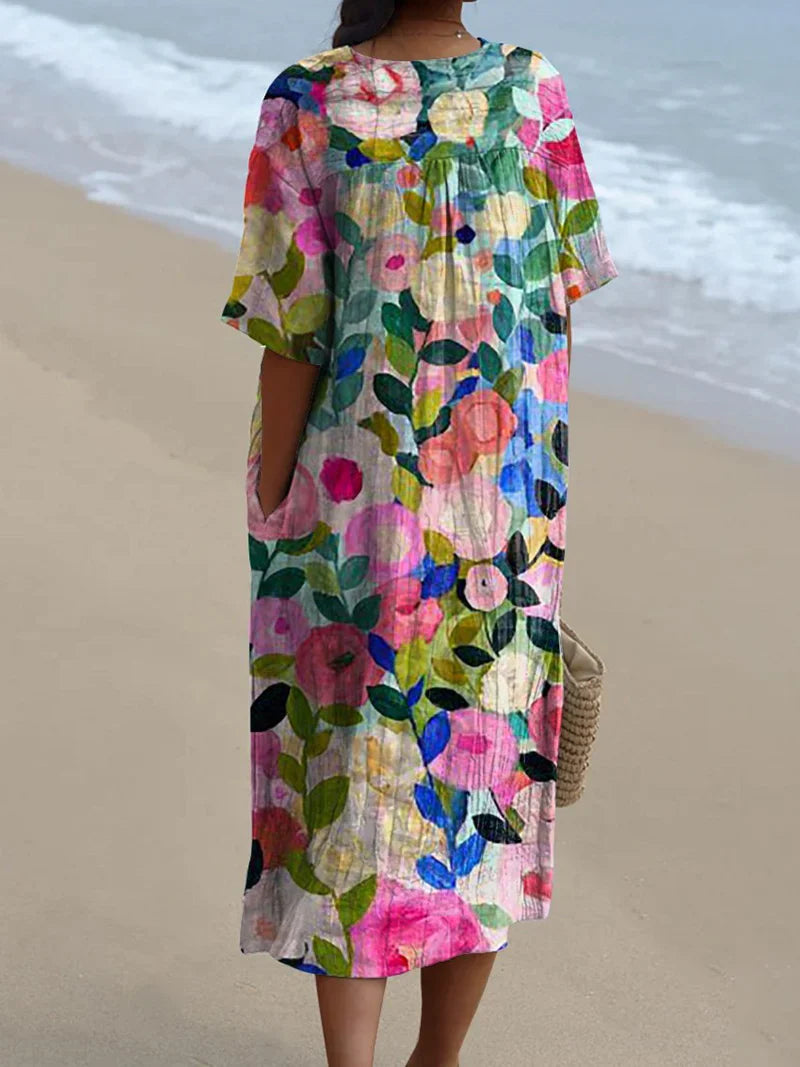 Élya | Vestido floral acuarela
